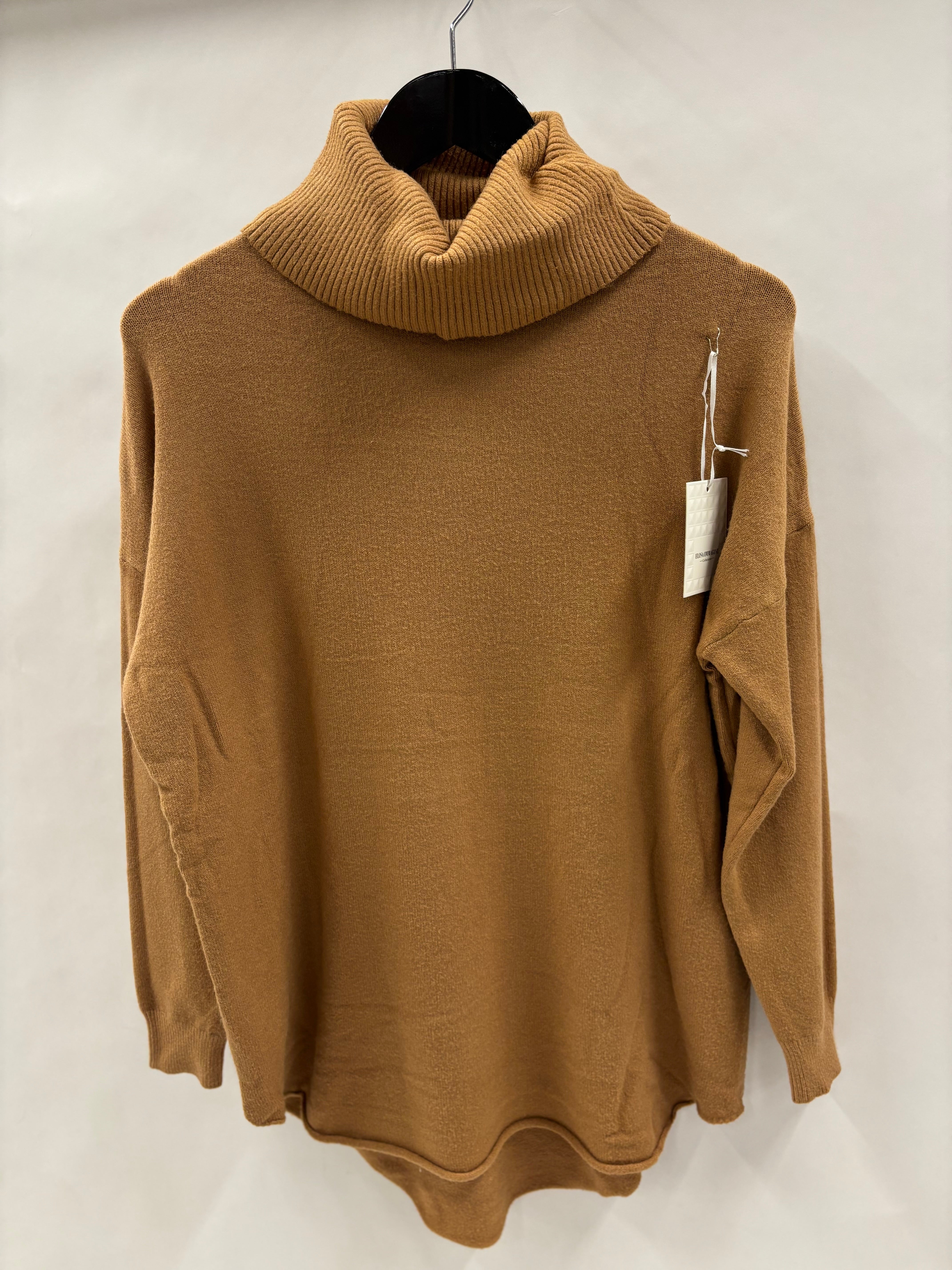 Strikbluse Rullekrave