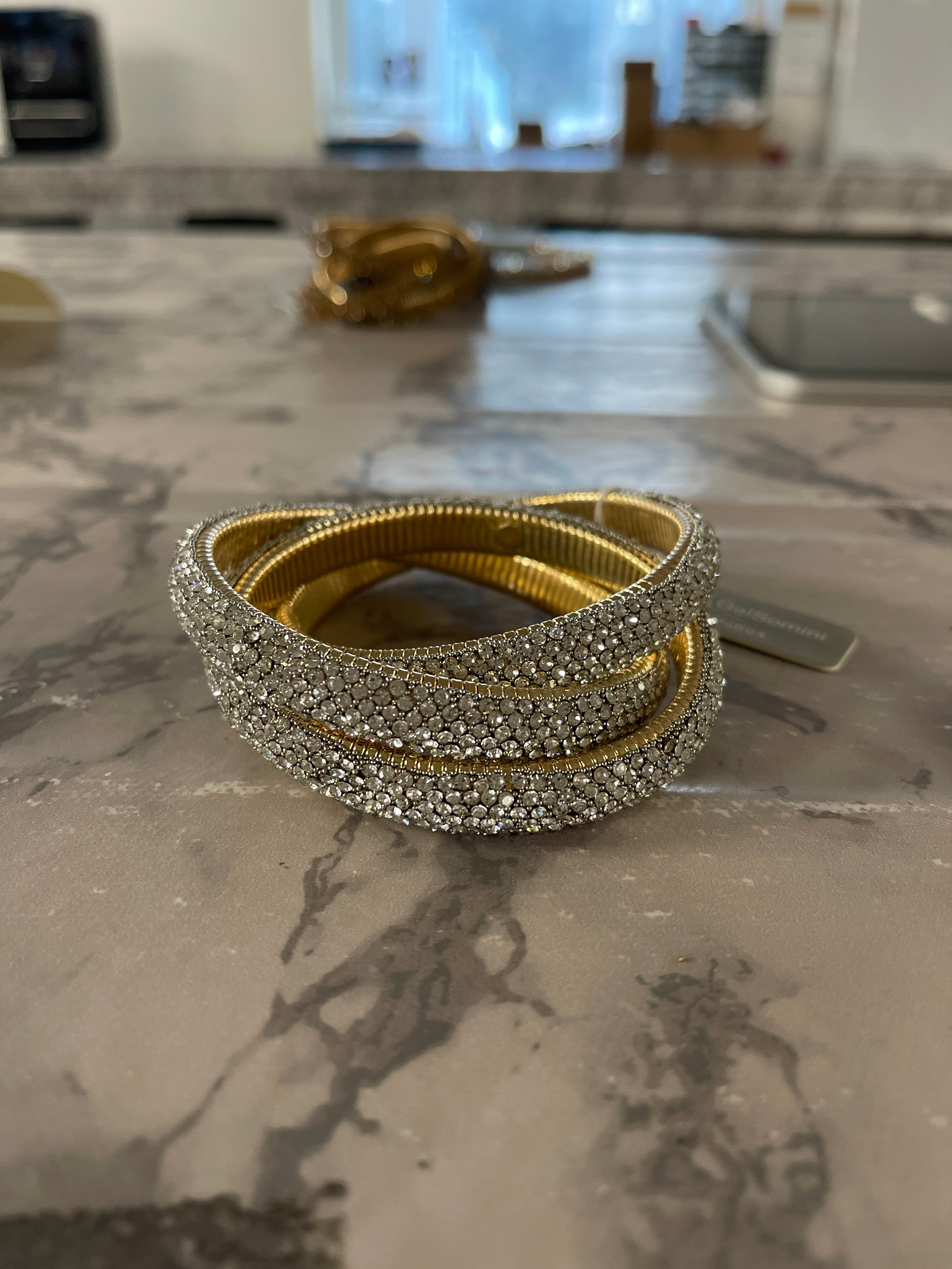 Bling armbånd med elastik