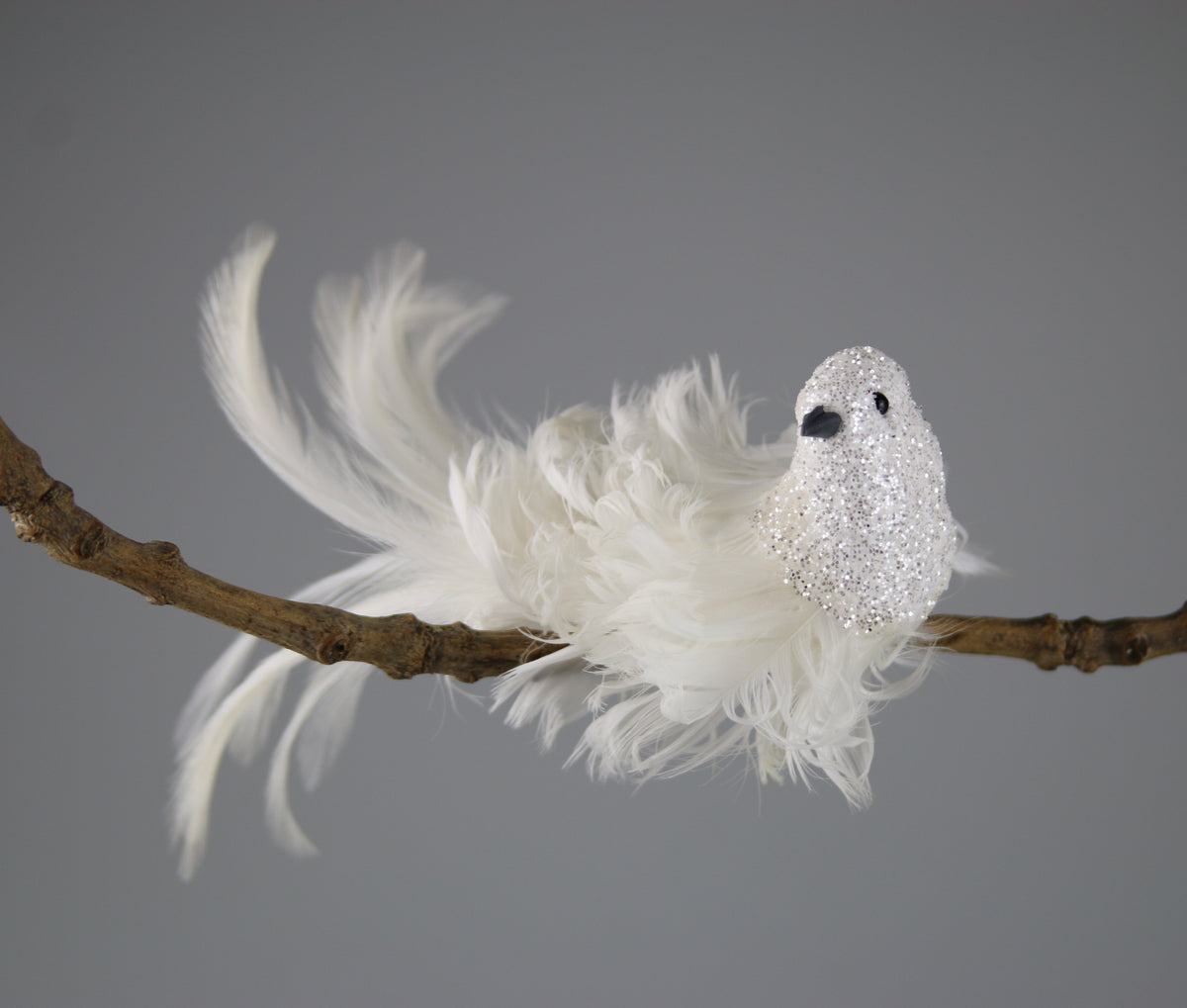 Fuglefjer, hvide 17cm