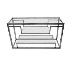 Konsol bord med glas hylder 150x40x75cm