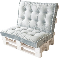 Pallehynde 80x120x12 cm Blå, Bomuld