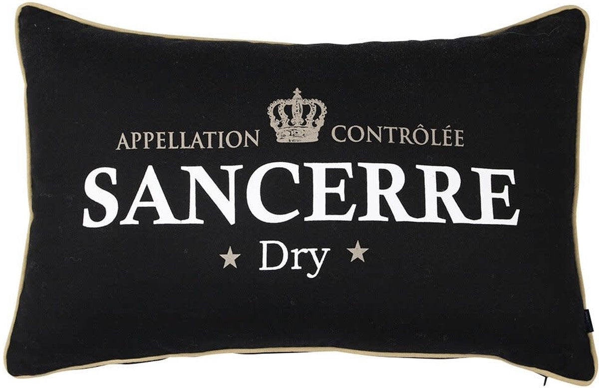 Pude Sancerre design sort 40x60cm