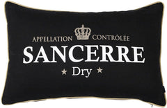 Pude Sancerre design sort 40x60cm