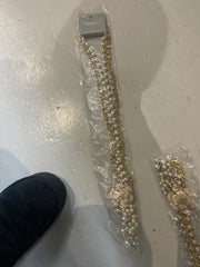 Perlehalskæde med rose by Krone 1