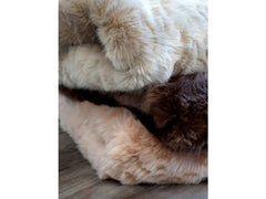 Plaid i imiteret skind 180x150 cm antique chokolade