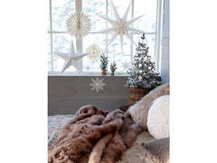 Plaid i imiteret skind 180x150 cm antique chokolade
