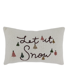 Pillowcase Let It Snow L50/W35 cm cream