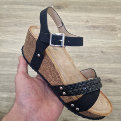 Sandal bling kilehæl by Krone 1