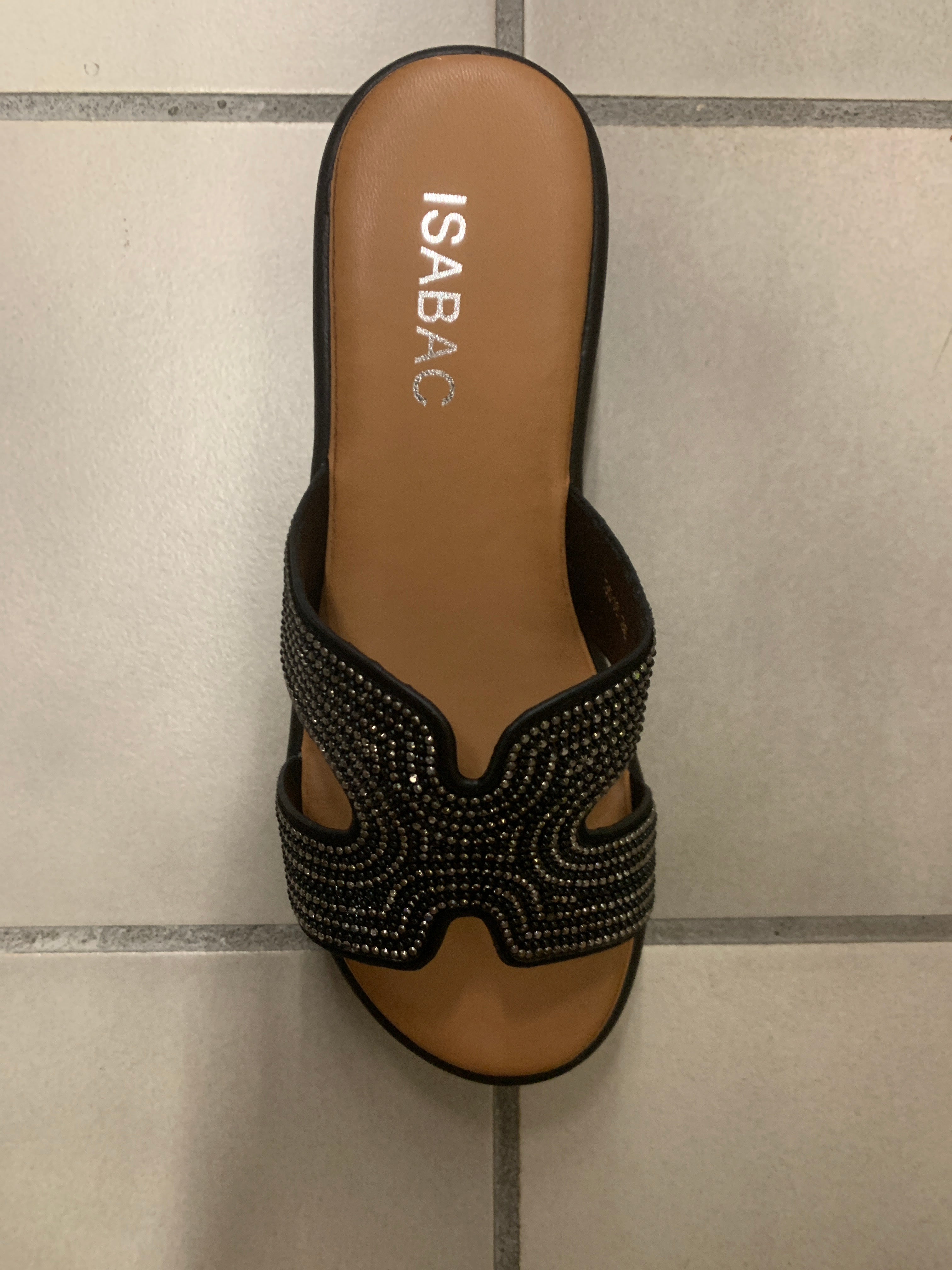 Kilehæl slip on sandaler med bling by Krone 1