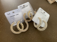 Halv hoop øreringe bling