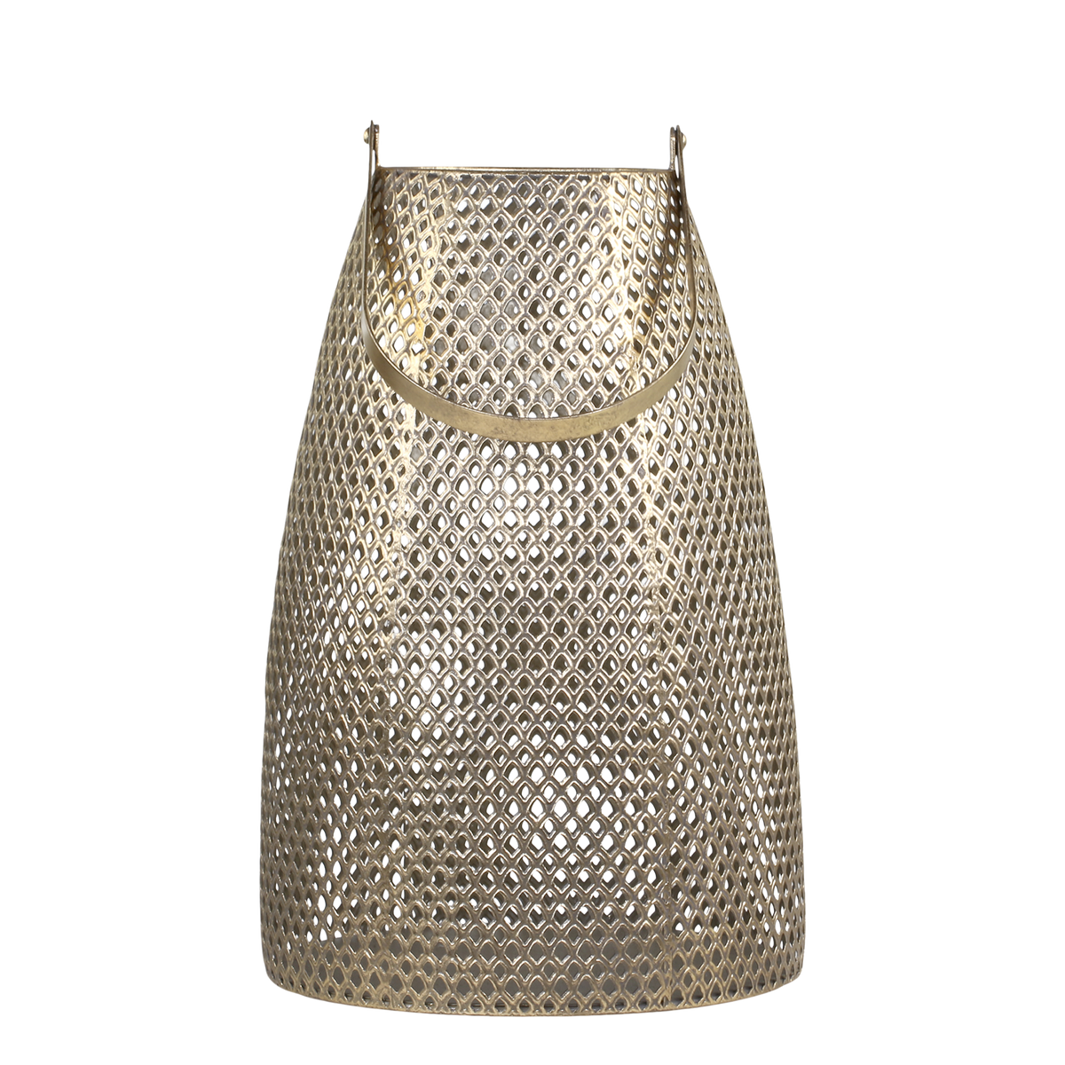 Hurricane w. pattern H60/D25 cm antique brass