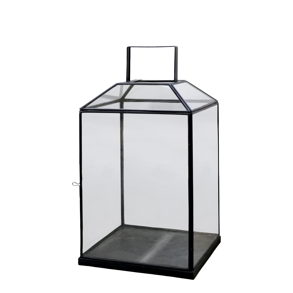Lantern H60/L32/W32 cm antique black
