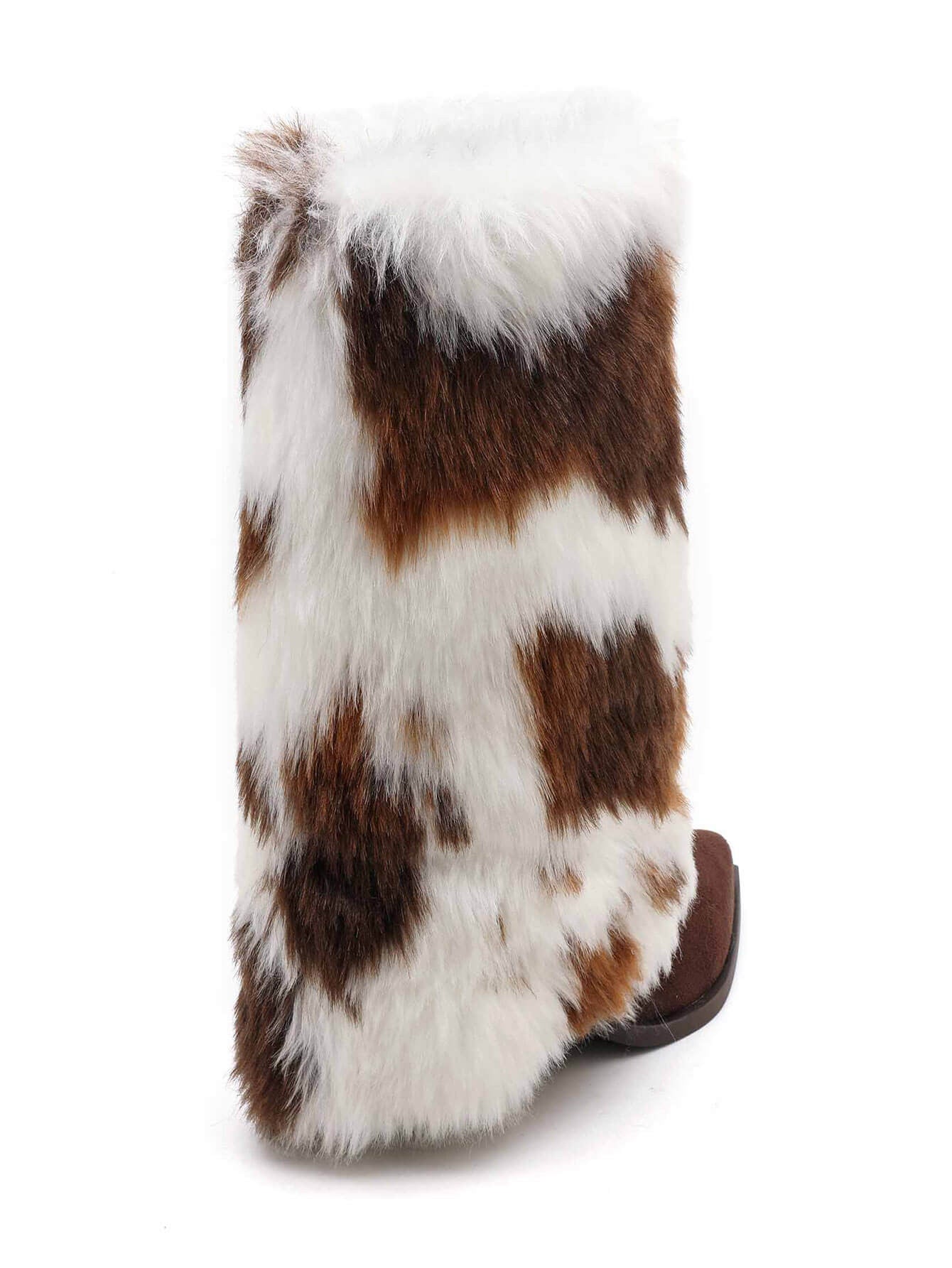 Cowboystøvler med pels fold