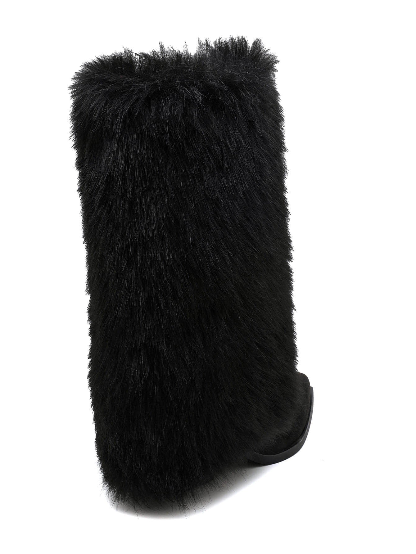 Cowboystøvler med pels fold