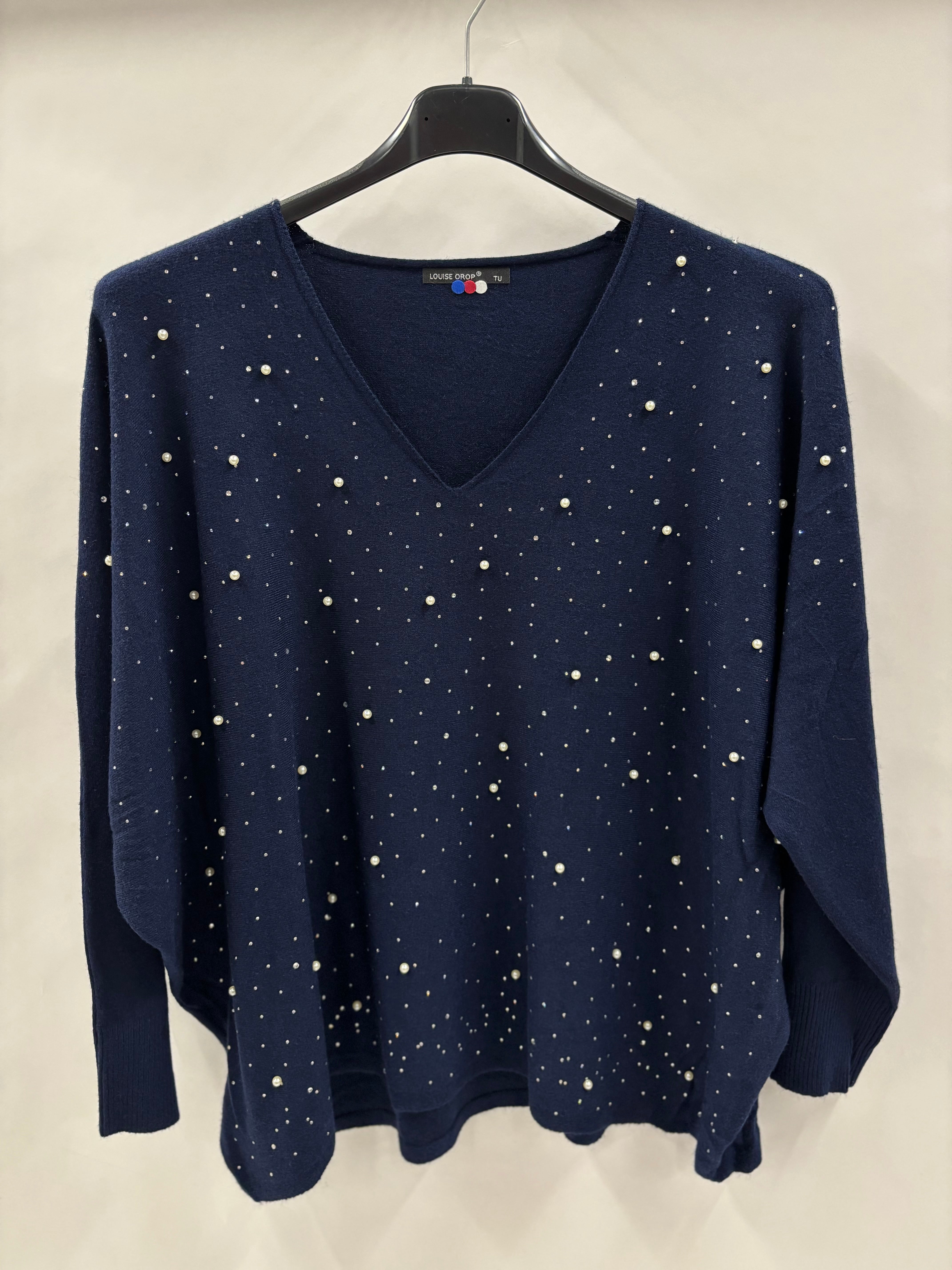 Bluse V-Hals, Bling - Brystmål 160cm