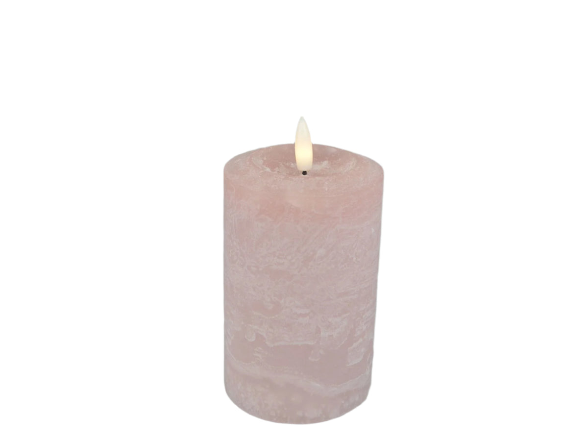LED lys rosa antique D7.6xH12cm