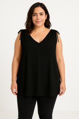 Top med bindebånd - Brystmål 130cm - Viskose Polyester