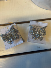 Bling broche sommerfugl sølv by Krone 1