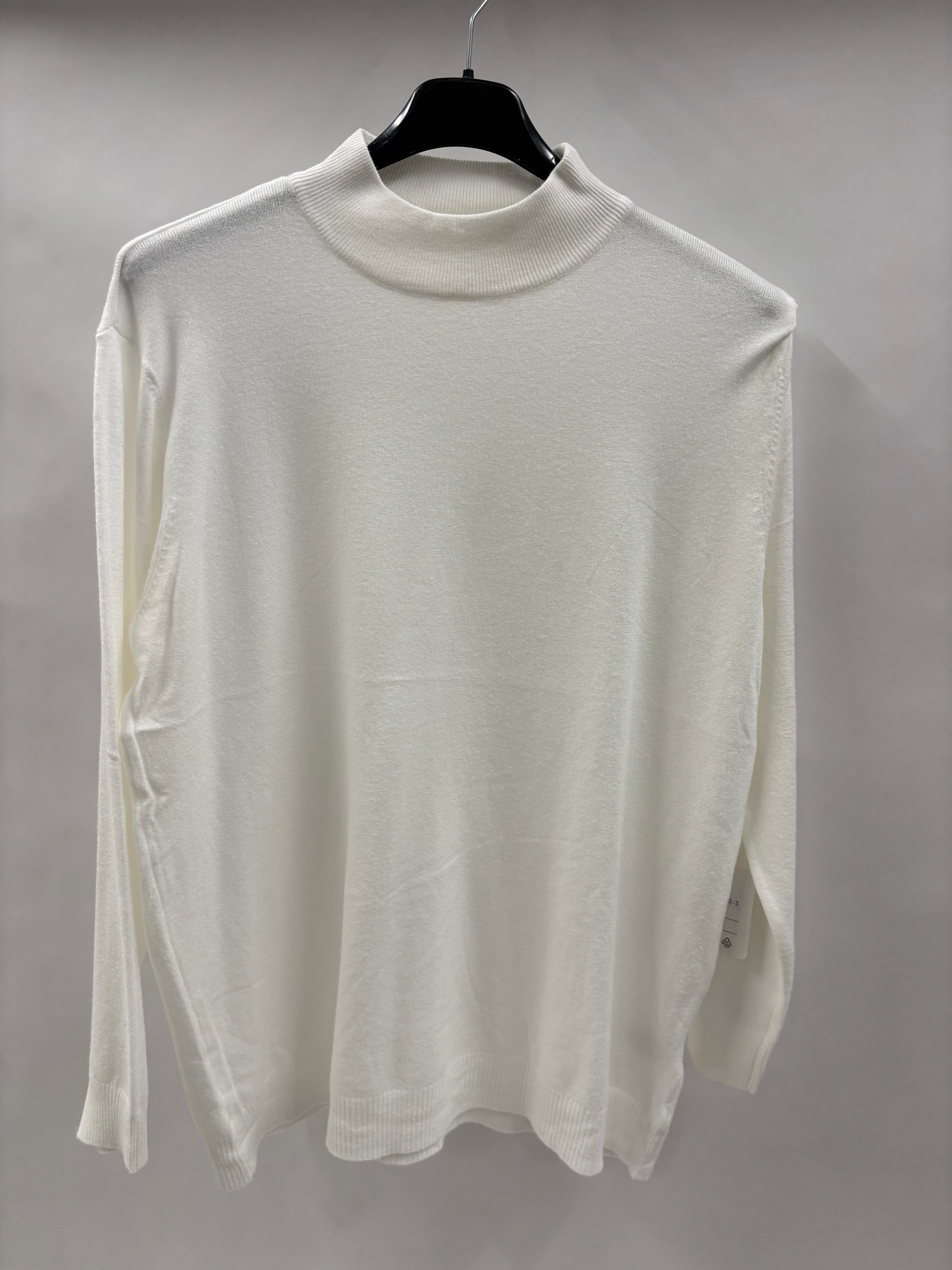 Højhalset Ensfarvet Bluse - Brystmål 120cm