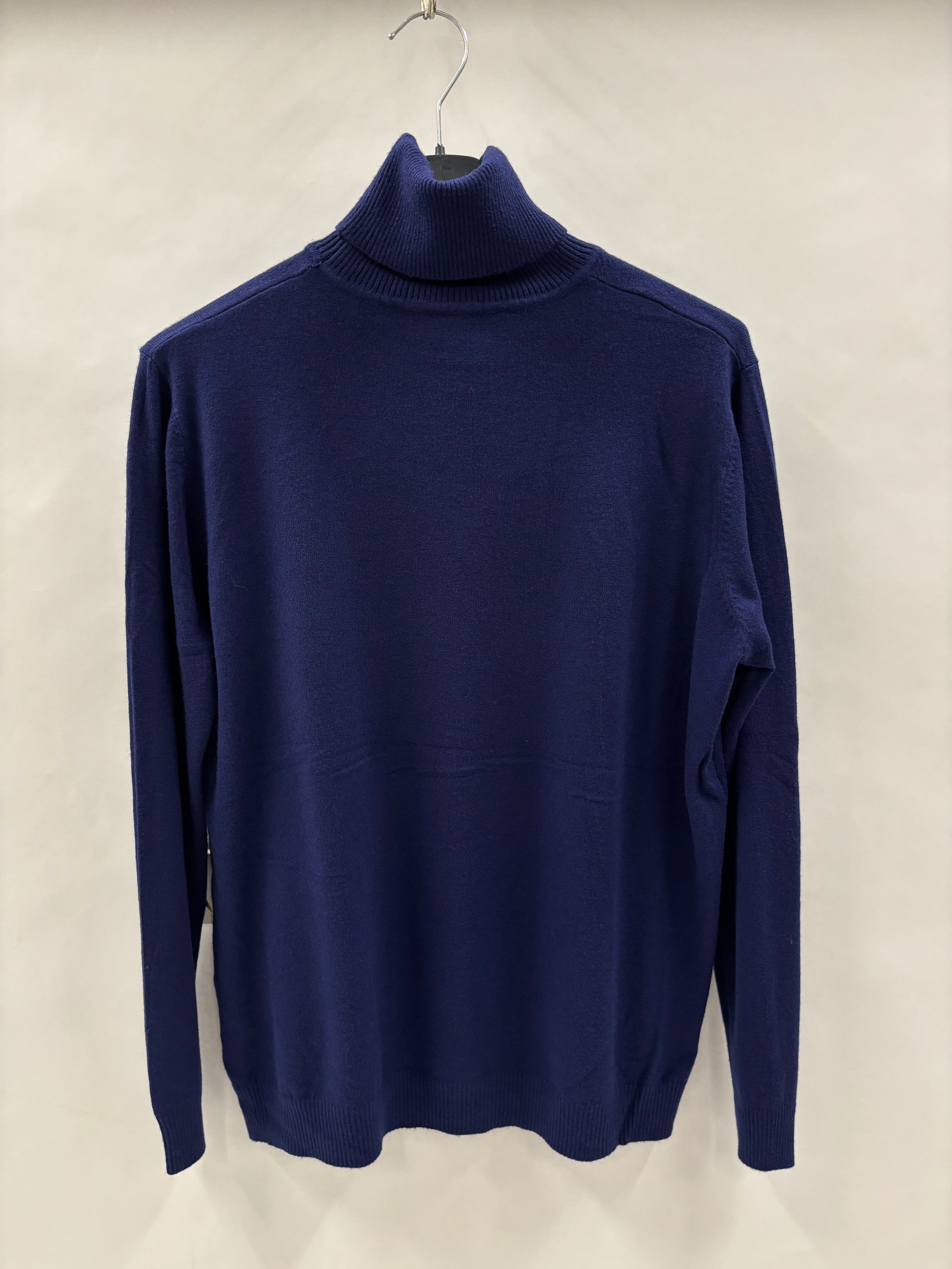 Rullekravebluse, Langærmet - Brystmål 120cm