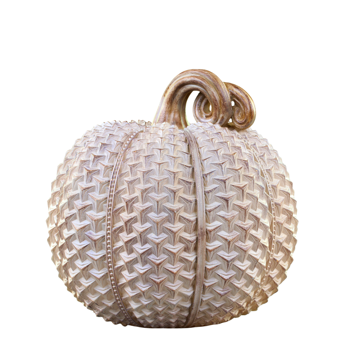 Pumpkin w. gold H28/D27.5 cm antique latte