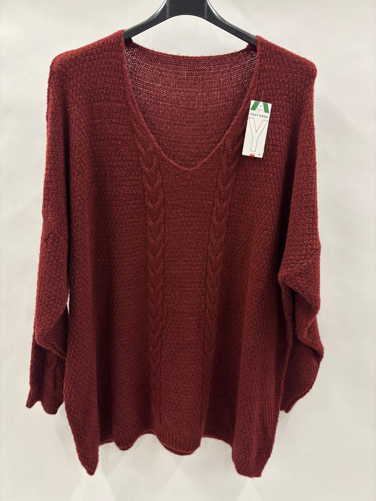 Kabelstrikket Striktrøje - Brystmål 120cm