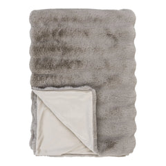 Galena Plaid, imiteret pels, beige, 130x180 cm