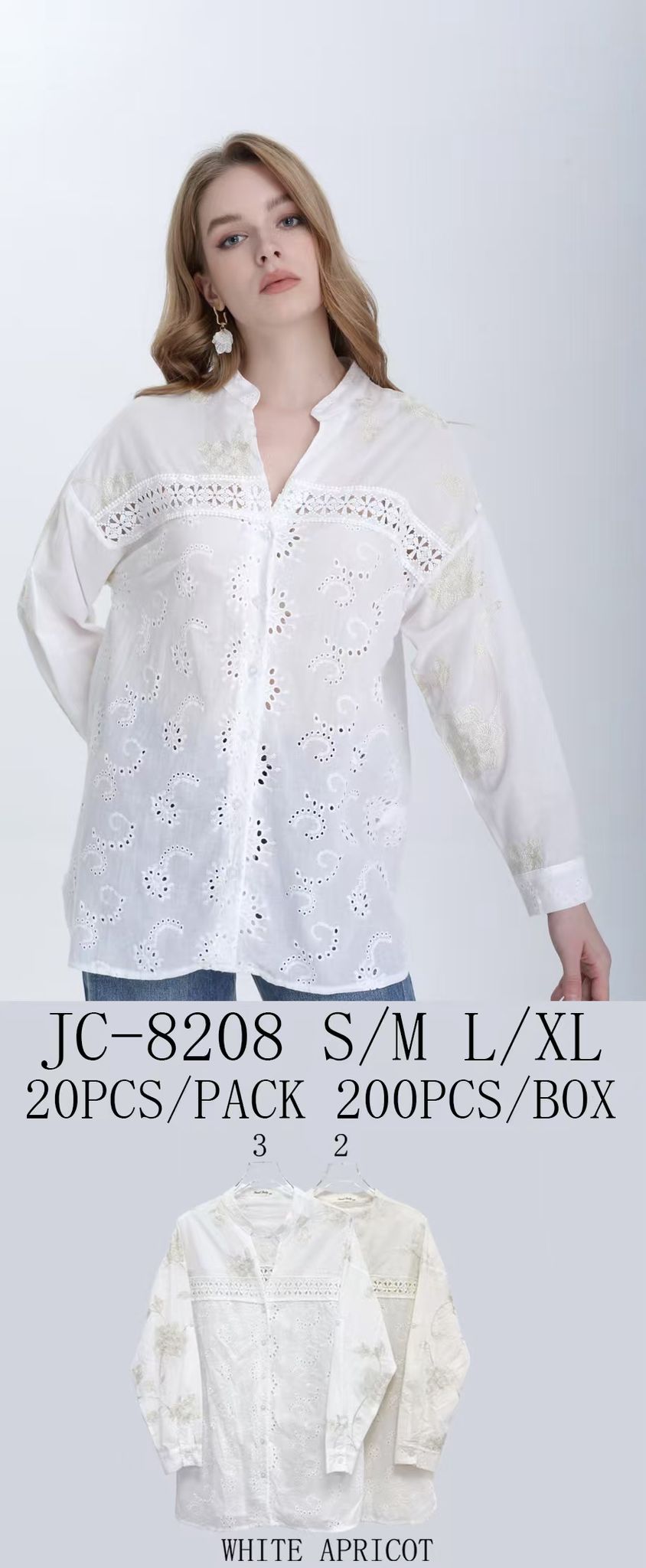 Skjorte med broderi og guld - ITMARTS25 by Jessy Moda