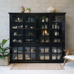 Vitrineskab m. 8 låger/hylder 195x220x55cm