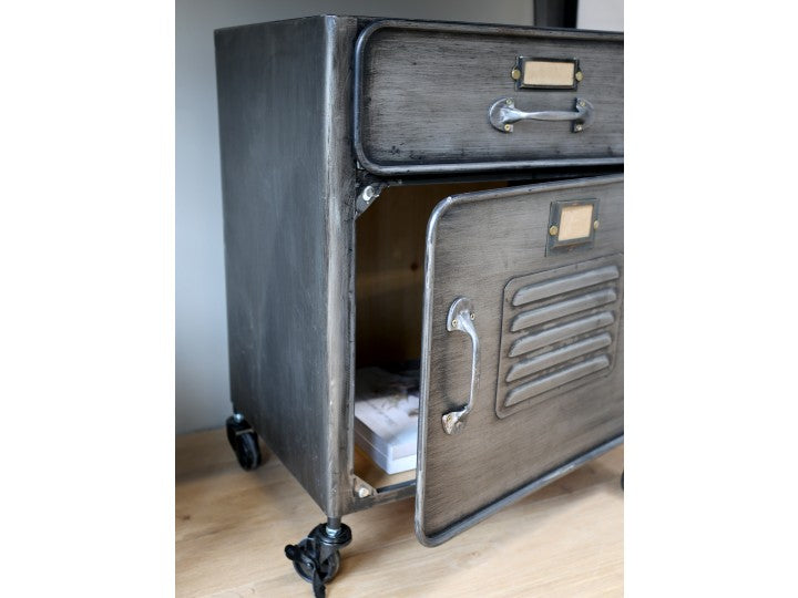 Factory skab m. skuffe 54 x 47 x 34,5 cm antique grå