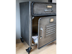 Factory skab m. skuffe 54 x 47 x 34,5 cm antique grå