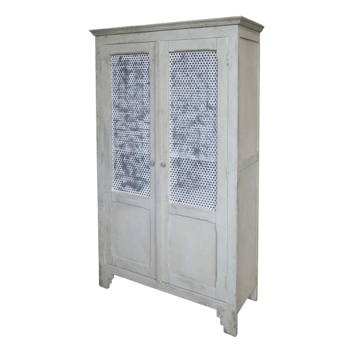 Gl. fransk Linnedskab 184x113x44,5 cm antique creme