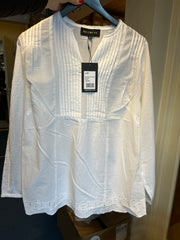 No. 1 By Ox bluse med plisse og mønster på ærmer by Krone 1