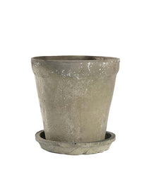 Rustik urtepotte H23/Ø25 cm, mørk