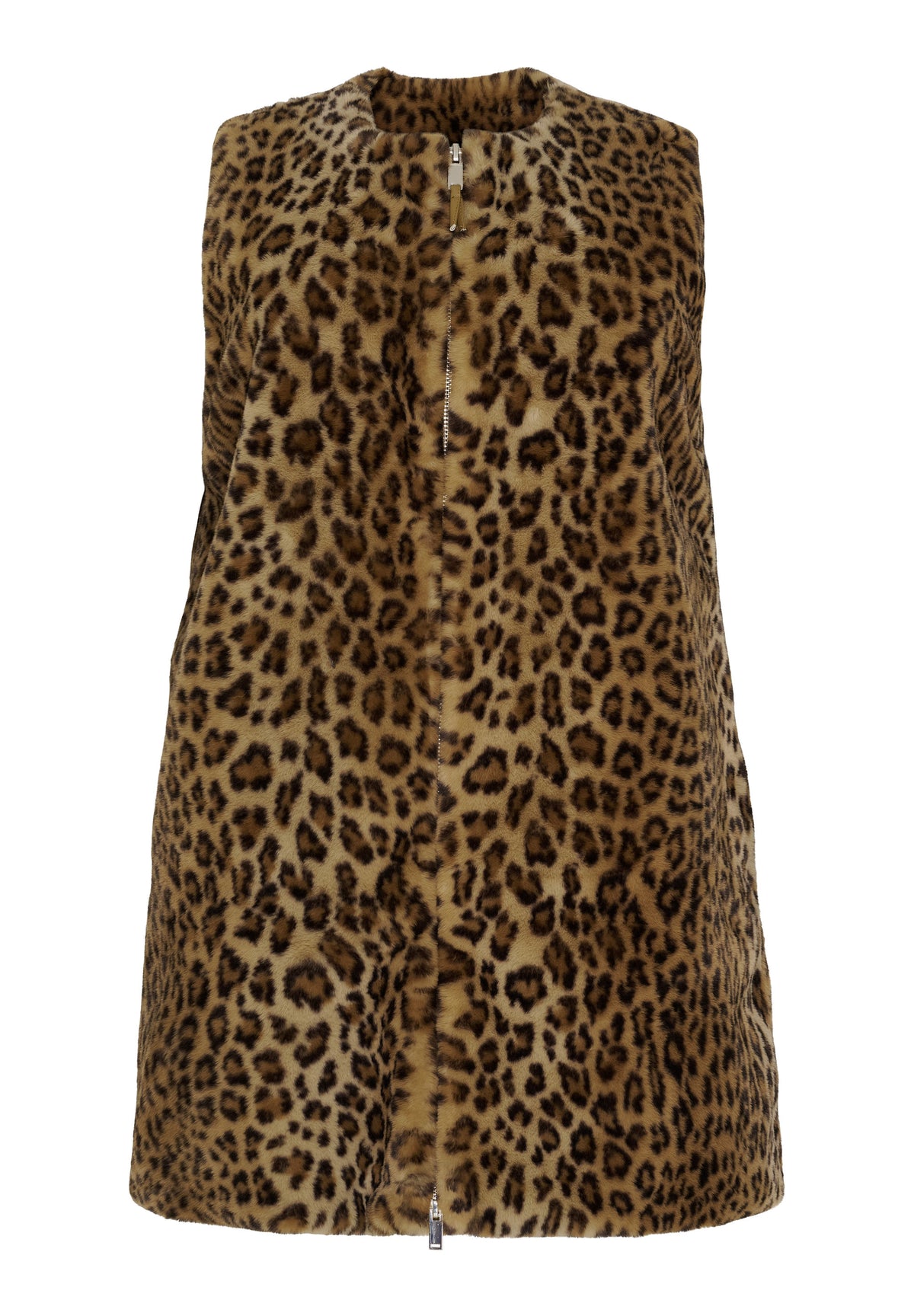 No 1. By Ox Leopardvest i imiteret pels