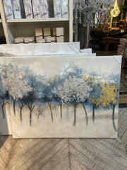 Maleri - guld og sølv 118x90 by Krone 1