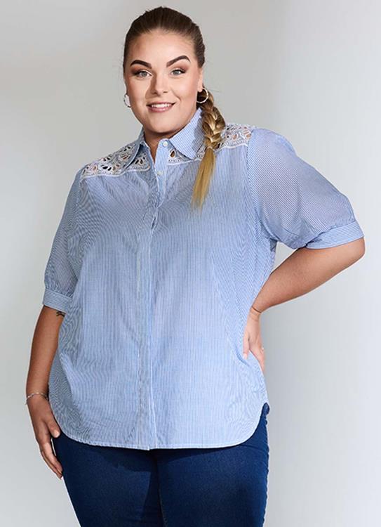 No. 1 By Ox skjorte med blonder by Krone 1