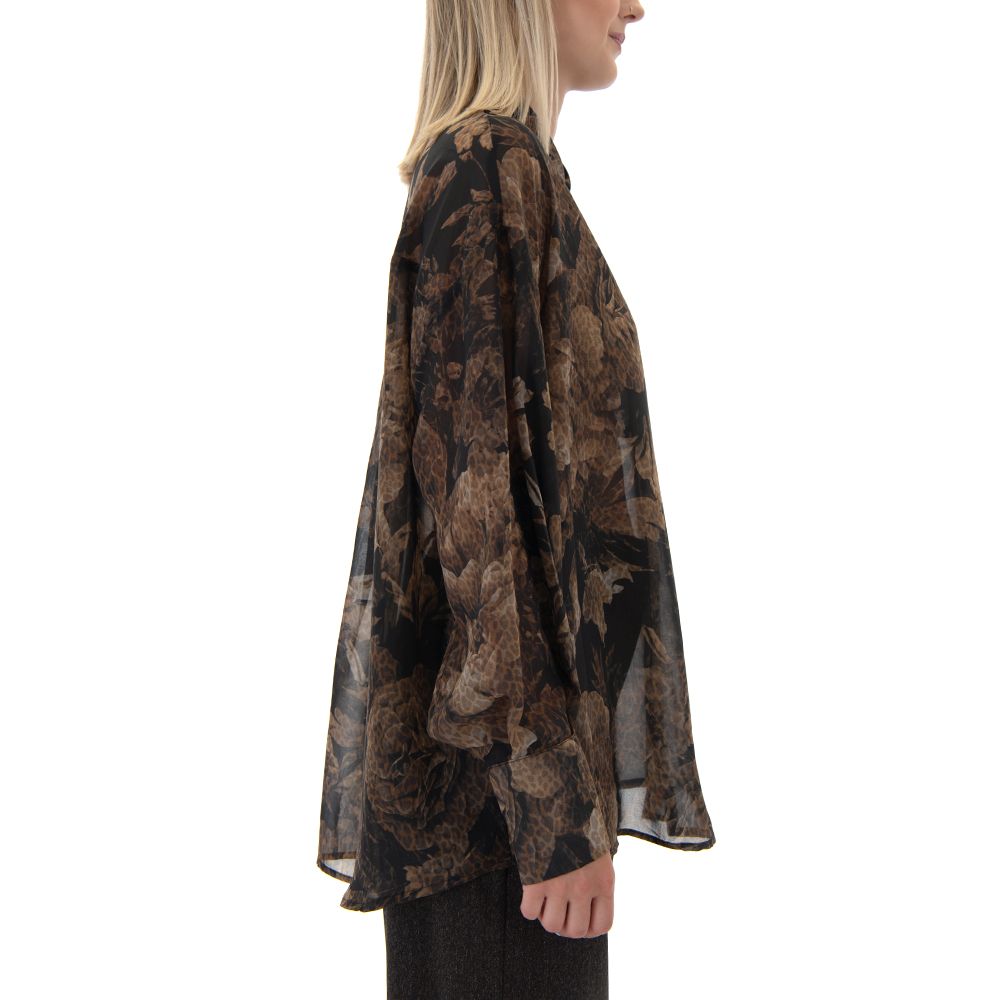 Access Blomstret skjorte med lynlås by Access Fashion