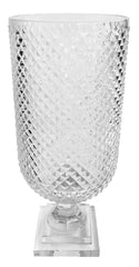 Crystal hurricane diamond cut clear D18/H42cm