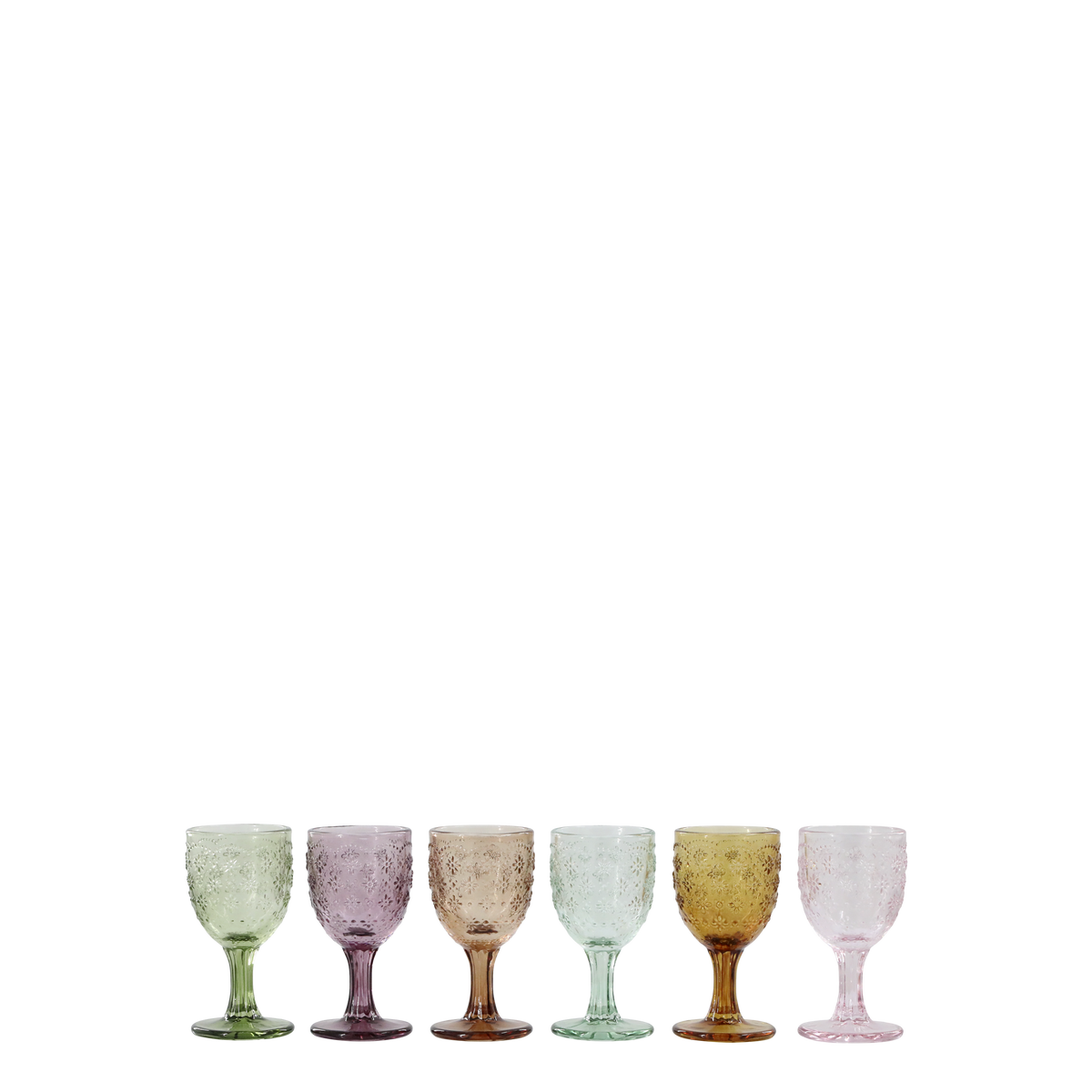 Saint-Émilion Glass w. pattern H10.5/D5 cm assorted colours