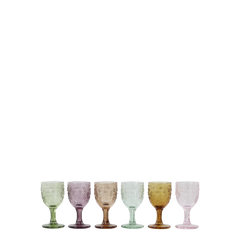 Saint-Émilion Glass w. pattern H10.5/D5 cm assorted colours