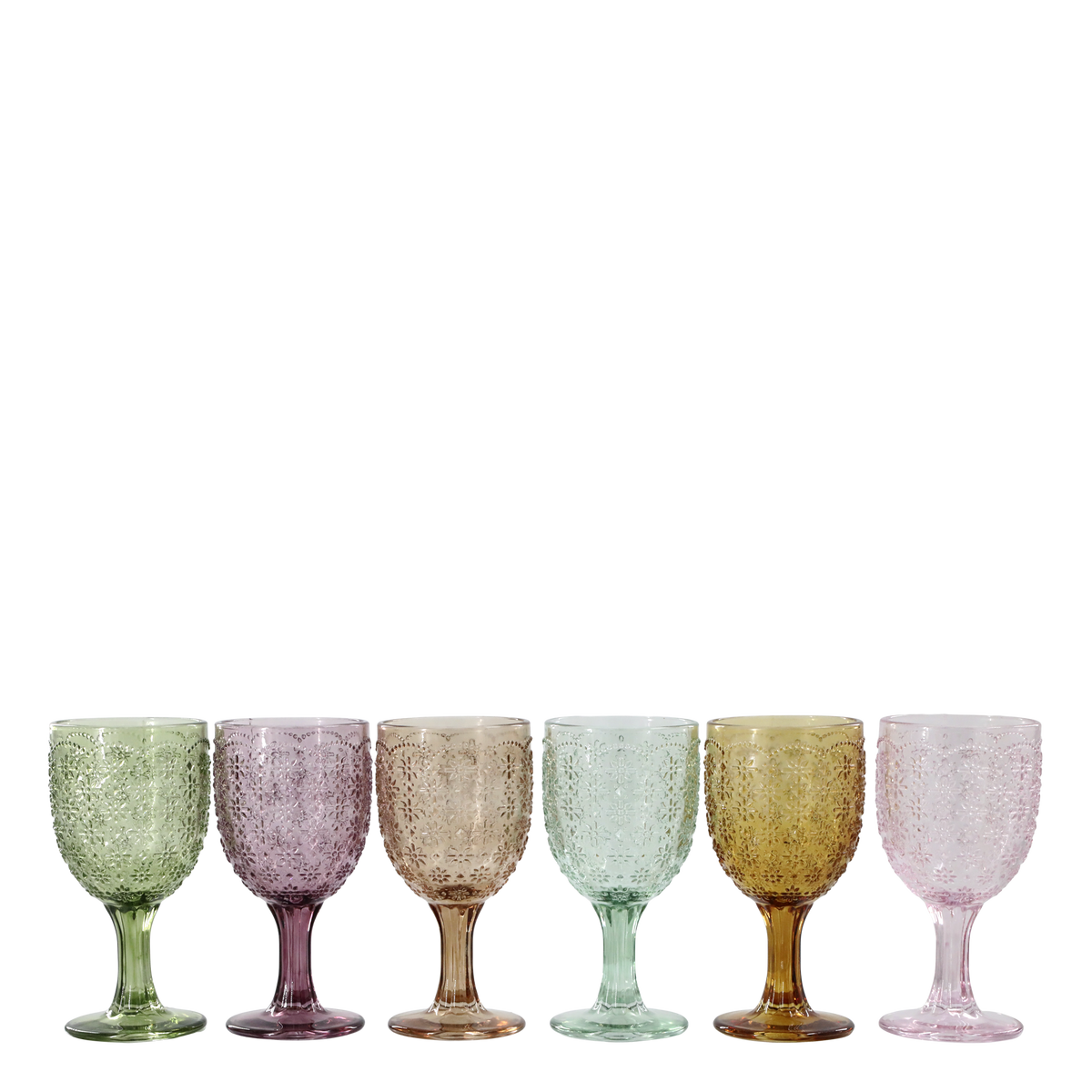 Saint-Émilion Wine Glass w. pattern H16/D7.5 cm assorted colours