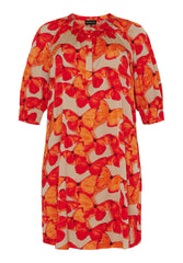 No. 1 By Ox Raglan dress 1/2 sleeves w smock cuffs