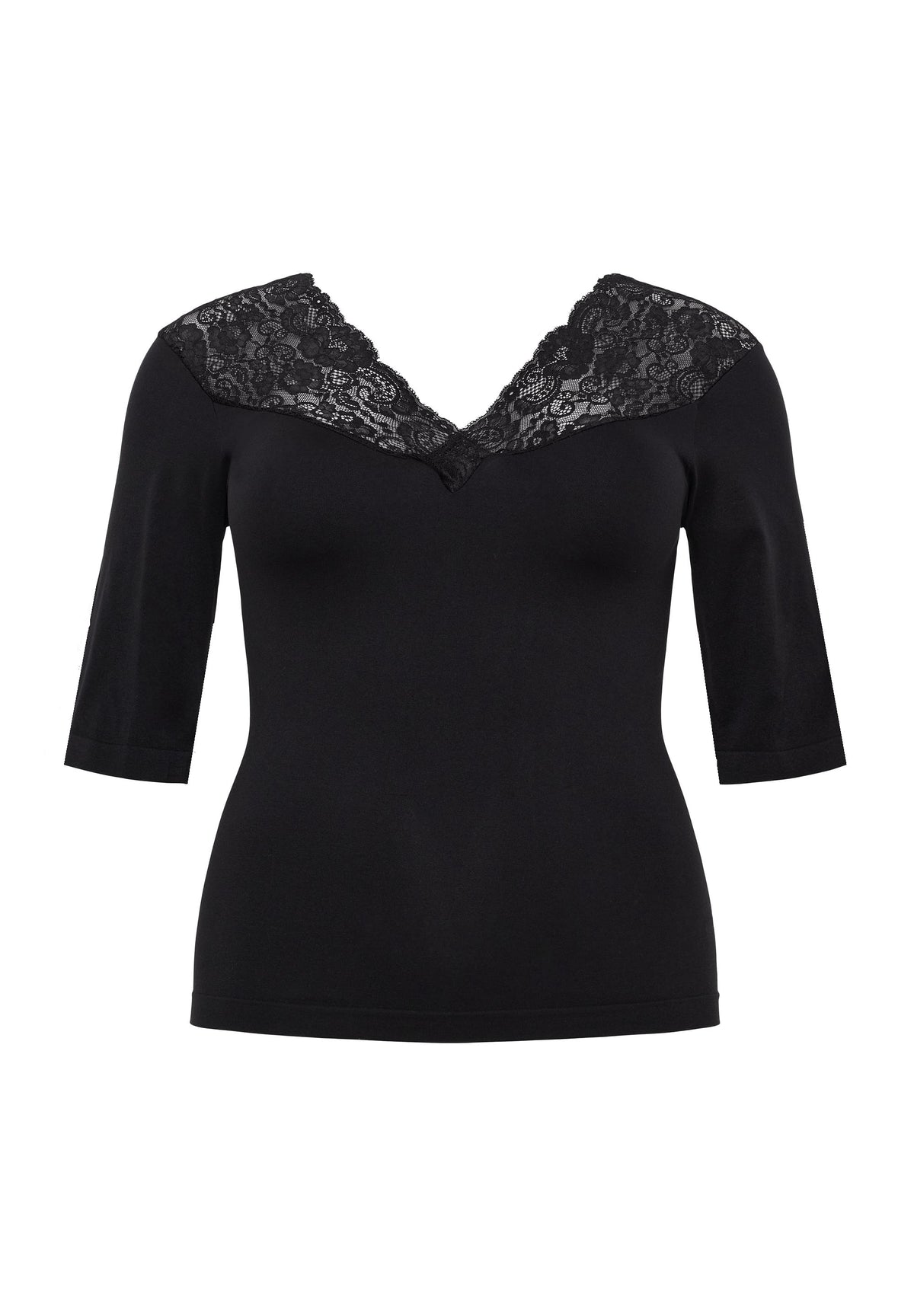 No. 1. By Ox Shapewear bluse med 1/2 ærmer sort by Krone 1