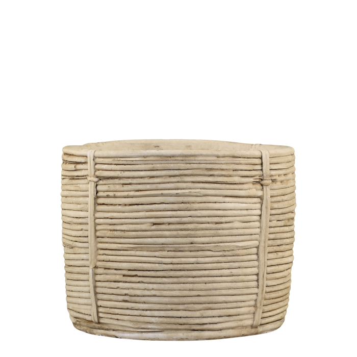 Corte Skjuler m. flet mønster, H24/Ø34 cm antique natur