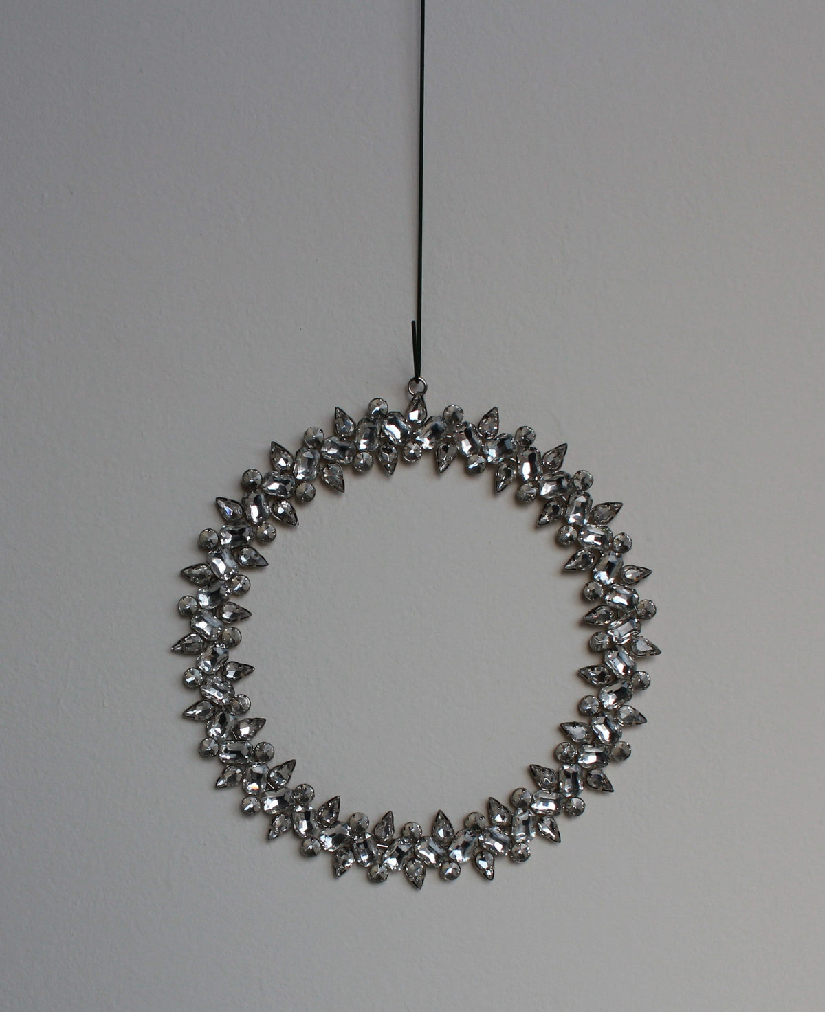 Diamant-Ring-Ornament 20cm sølv by Access Fashion