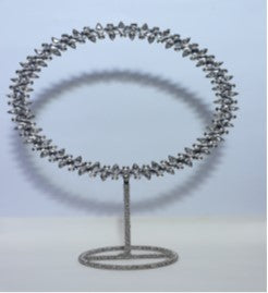 Diamant-Ring-Bordplade 45cm sølv by Cor Mulder