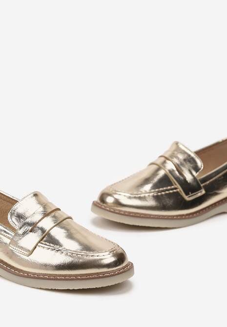 Loafers gummisål guld