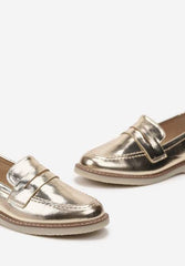 Loafers gummisål guld