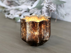 Fyrfadsstage H8/D8,5 cm antique mocca